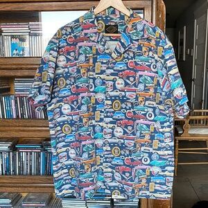 Car Guys Favourite GI Vintage Hawaiian Style Cotton Shirt XL or XXL